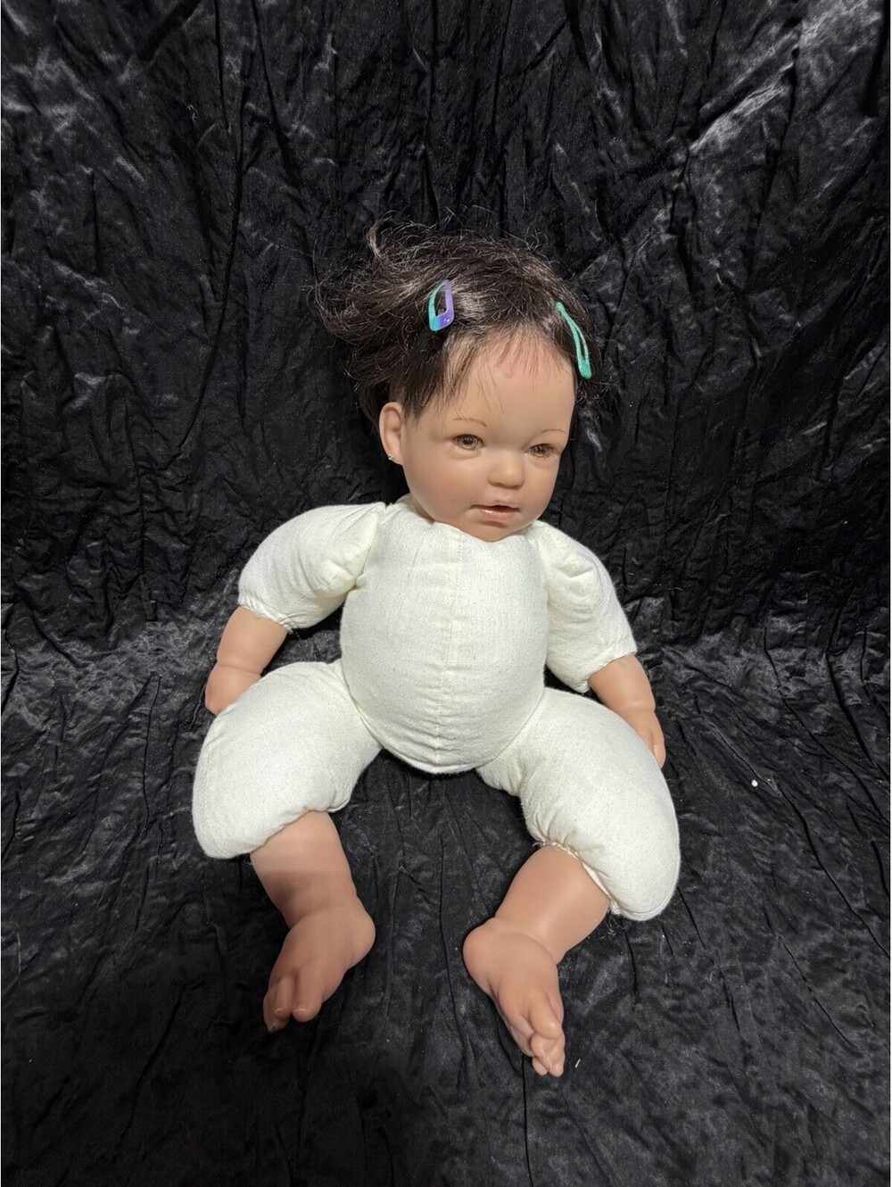 Vintage Berenguer Baby Doll Brown Eyes & Ear Pierced
